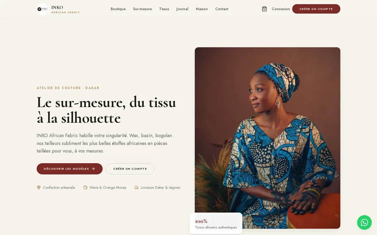 INKO African Fabric — Artisanat · Mode — projet livré par Kolonell