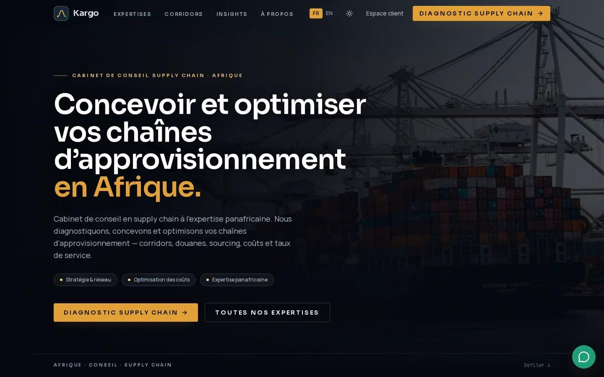 Kargo — Supply chain — projet livré par Kolonell